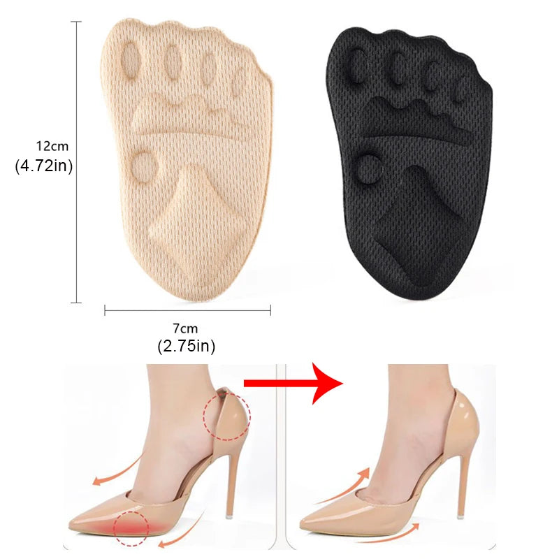 Women High Heel Forefoot Pad for Shoes Insert Half Insoles Plantar Fasciitis Pain Relief Comfortable Foot Care Massaging Toe Pad