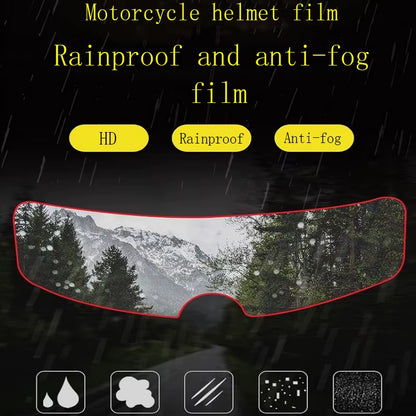 Motorcycle Electric Bicycle Helmet Universal Anti-Fog Film Rainproof Headwear Visor Helmet Membrane Waterproof Anti-Fog Goggles